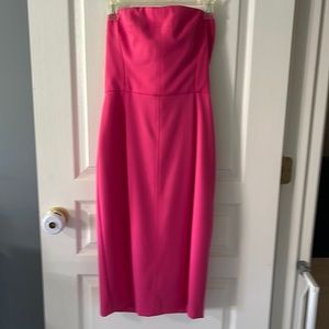 Black halo beautiful strapless pink dress. Size 8. EUC